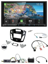 Kenwood Bluetooth Lenkrad 2DIN USB TMC DAB Navigation für Ford Focus 2014-2018