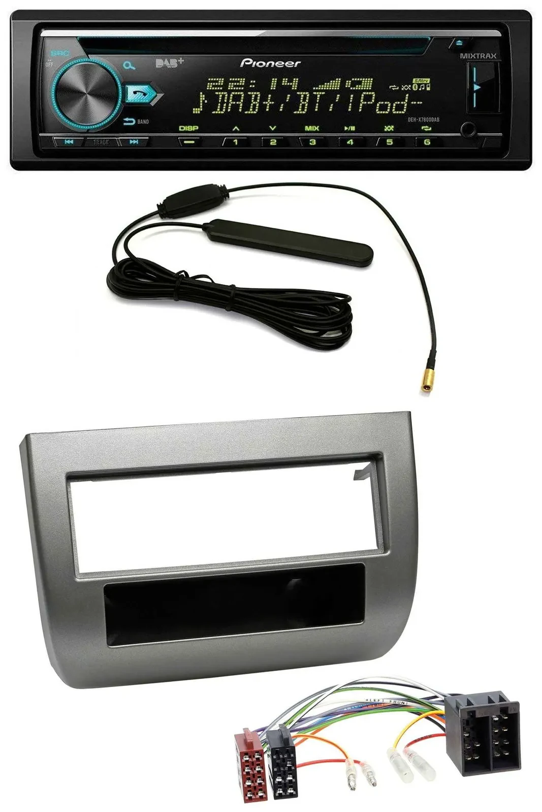 Pioneer CD MP3 AUX DAB USB Autoradio für Lancia Y (843 03-11) anthrazit