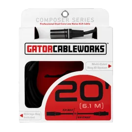 Микрофонный кабель Gator GCWC-XLR-20 Composer Series Black 6.1 м