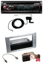 Автомагнитола для Ford Fiesta/Focus 2004–2008 Pioneer DAB, CD, MP3, USB, Bluetooth серебристая