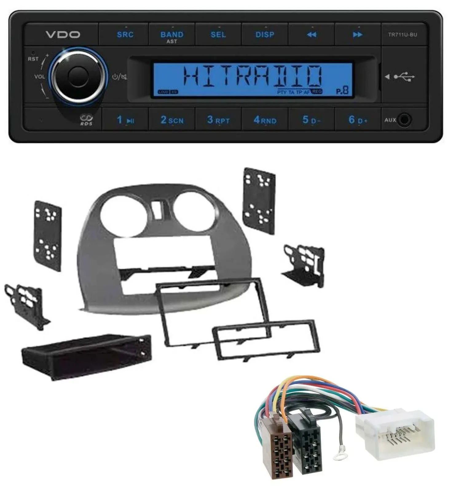VDO AUX 1DIN MP3 USB Autoradio für Mitsubishi Eclipse 4G 2005-2012