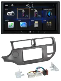 Alpine Bluetooth 2DIN MP3 DAB USB Autoradio für Kia Rio UB 11-14 anthrazit