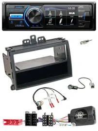 JVC Bluetooth Lenkrad USB DAB Autoradio für Hyundai i20 09-11 schwarz Rubber-Tou