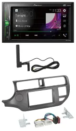 Pioneer MP3 DAB AUX 2DIN Bluetooth Autoradio für Kia Rio UB 11-14 anthrazit
