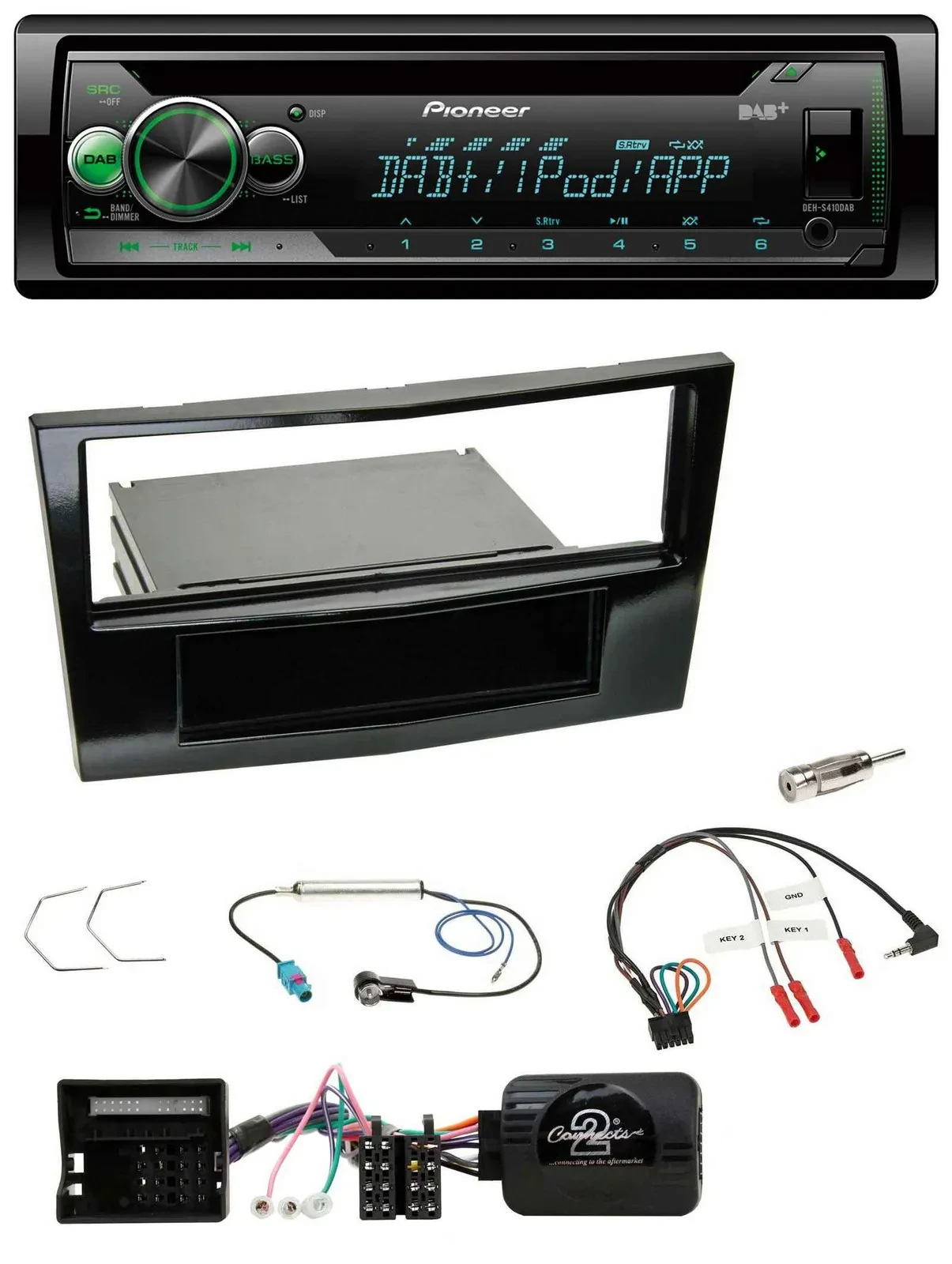 Pioneer USB MP3 DAB Lenkrad CD Autoradio für Opel Astra H Corsa D Zafira B Klavi