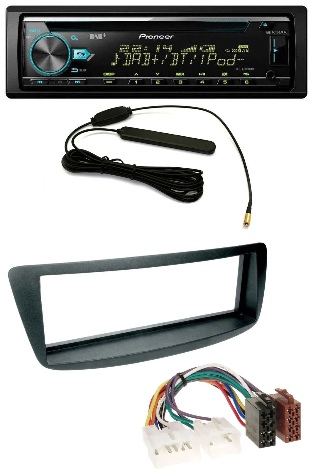 Автомагнитола Pioneer CD/MP3, AUX, USB, DAB для Toyota Aygo (AB1, 2005–2014)
