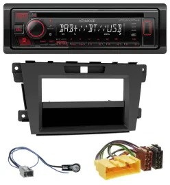 Kenwood MP3 CD USB Bluetooth DAB Autoradio für Mazda CX-7 (2009-2013)