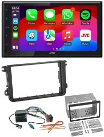 JVC Bluetooth USB MP3 2DIN DAB Autoradio für VW Sharan ab 10 Tiguan ab 07 Touran