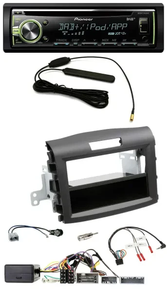 Pioneer MP3 USB CD DAB Lenkrad Autoradio für Honda CR-V ab 2013 schwarz