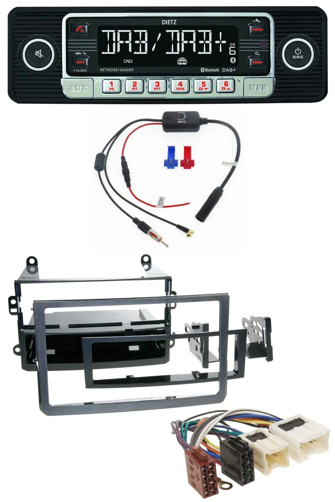 Dietz MP3 DAB Bluetooth USB Autoradio für Nissan 350Z (ab 2006)