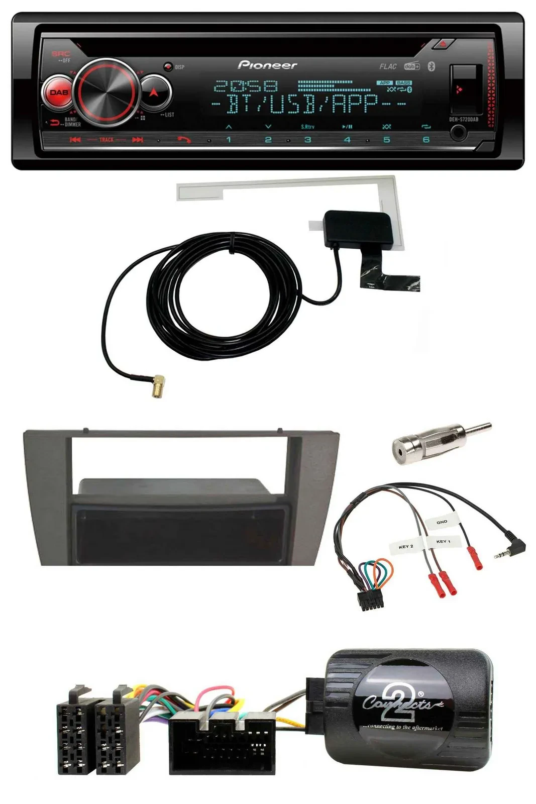 Pioneer DAB CD Lenkrad USB Bluetooth Autoradio für Jaguar X-Type S-Type 2003-200