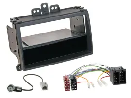 Einbauset DIN Autoradio für Hyundai i20 08-11 Rubber-Touch Ablage