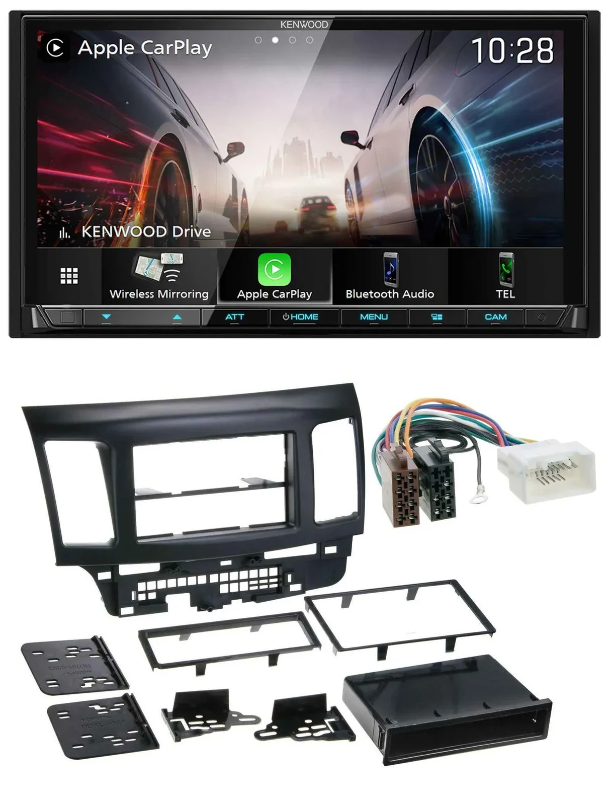 Kenwood MP3 2DIN USB DAB Bluetooth Autoradio für Mitsubishi EVO Lancer ab 08