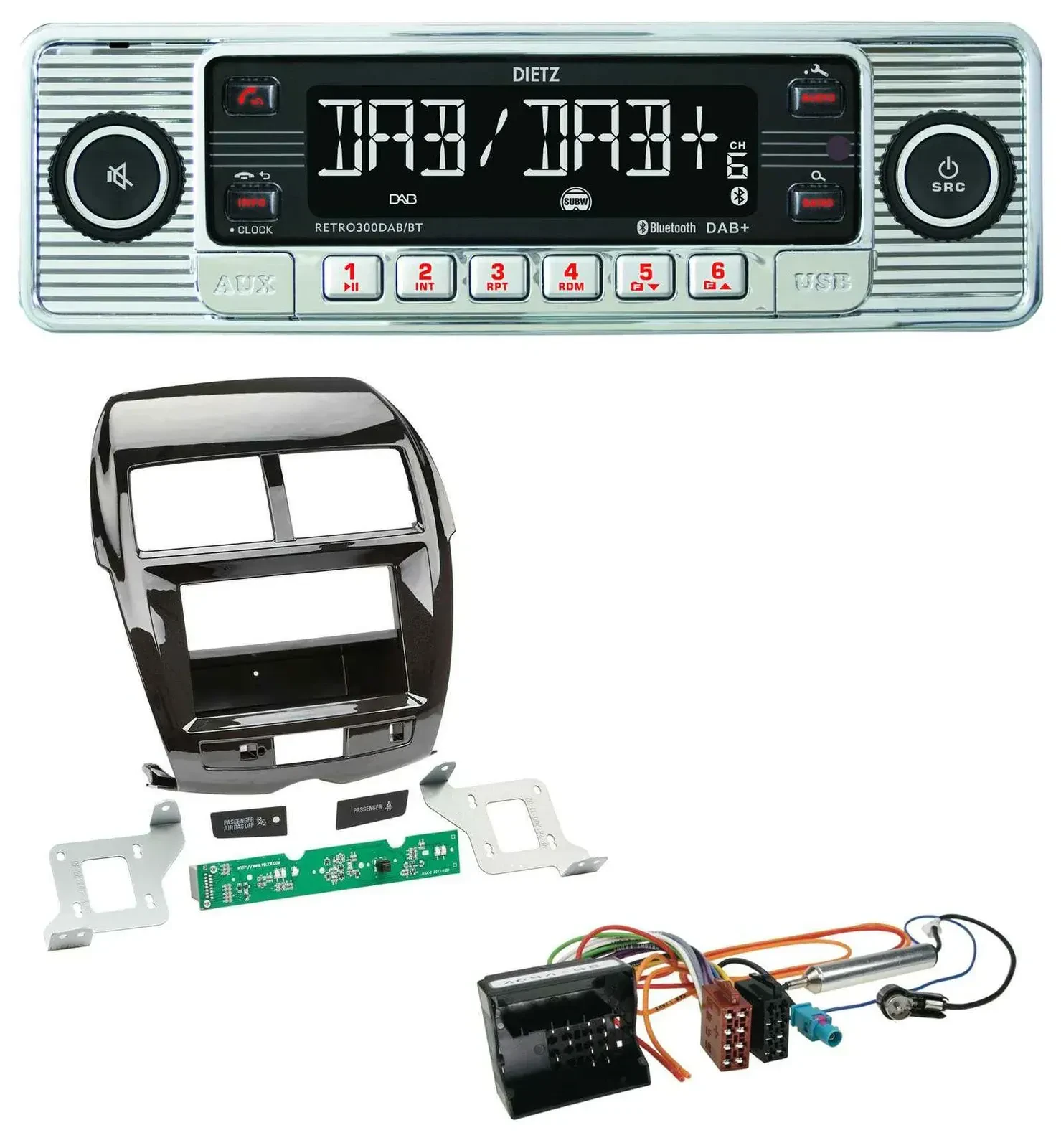 Dietz Bluetooth MP3 DAB USB Autoradio für Citroen C4 Aircross Mitsubishi ASX Peu