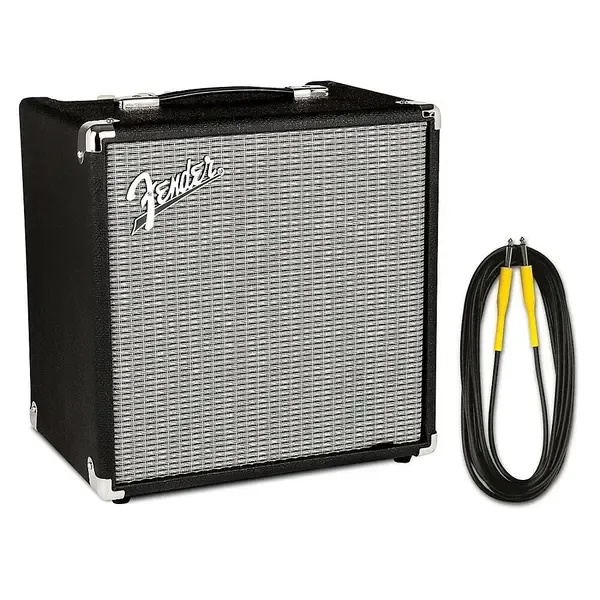 Комбоусилитель для бас-гитары Fender Rumble 25W 1x8 Bass Combo Amp and 20 Foot Instrument Cable