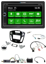 Blaupunkt Bluetooth 2DIN Lenkrad DAB USB TMC Navigation für Ford Focus 2014-2018
