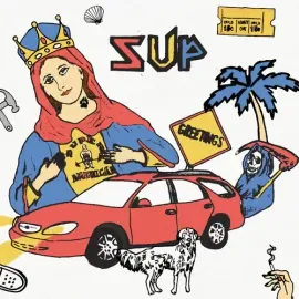 Виниловая пластинка Super American - SUP - Half Red / Half Blue [New Vinyl LP] Explicit, Red, Blue,