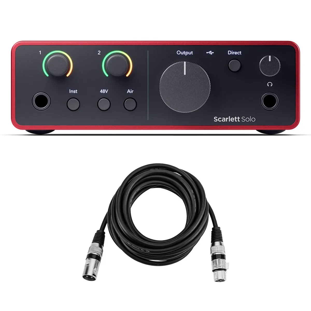 Аудиоинтерфейс Focusrite Scarlett Solo 4th Gen USB (набор)