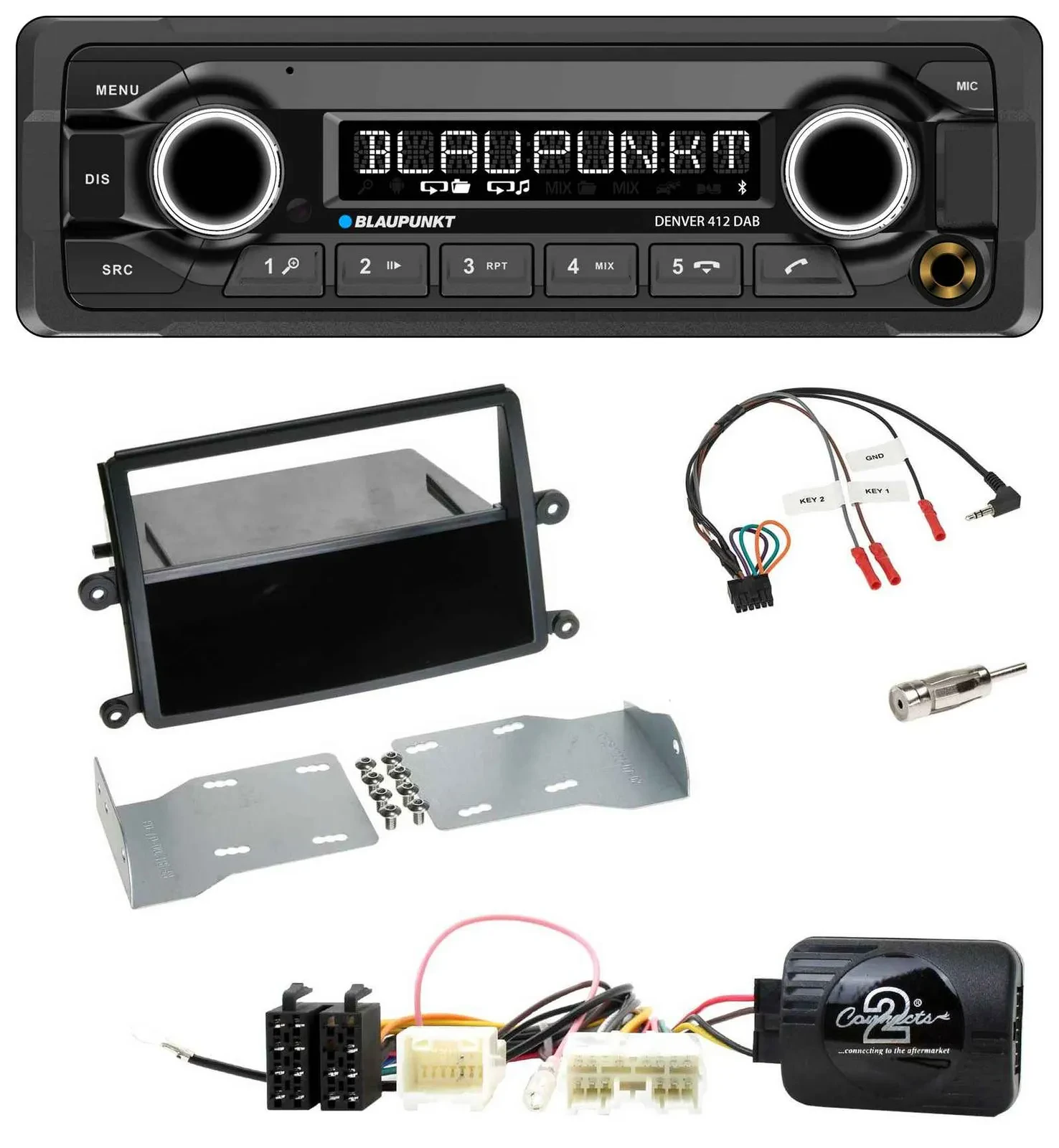 Blaupunkt Bluetooth DAB Lenkrad USB Autoradio für Mitsubishi L200 2006-2015