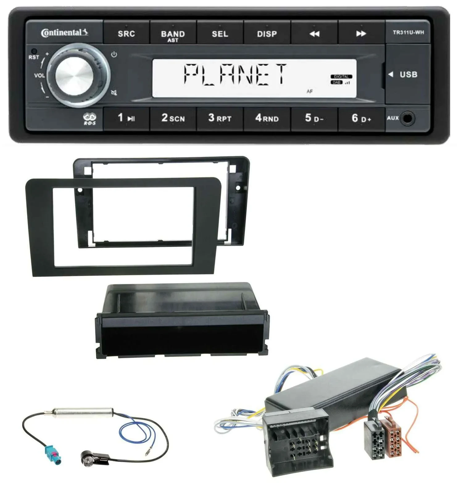 Continental USB MP3 AUX 1DIN Autoradio für Audi A3 06-12 8P Symphony Bose Aktivs