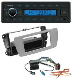 VDO AUX Bluetooth USB MP3 Autoradio für Seat Ibiza (ab 08) - dublingrau