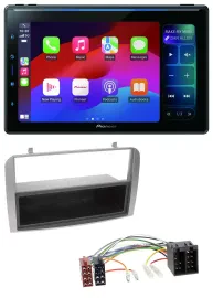 Автомагнитола Pioneer Bluetooth DAB USB MP3 для Alfa Romeo 147/GT, серебристая, с отсеком для хранения