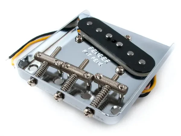 Fender 62 Tele® Custom Bridge Assembly with Pickup, Threaded Steel Saddles