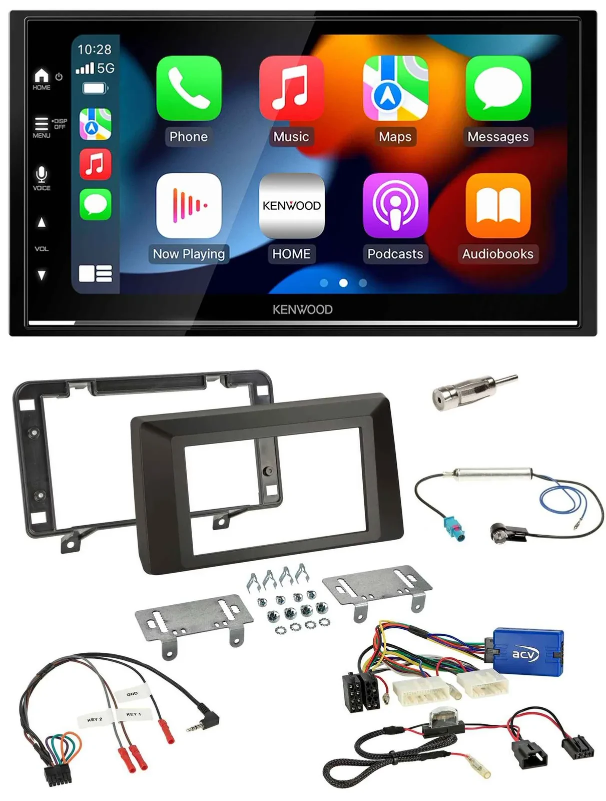 Kenwood DAB USB Bluetooth 2DIN Lenkrad Autoradio für Dacia Duster ab 2021