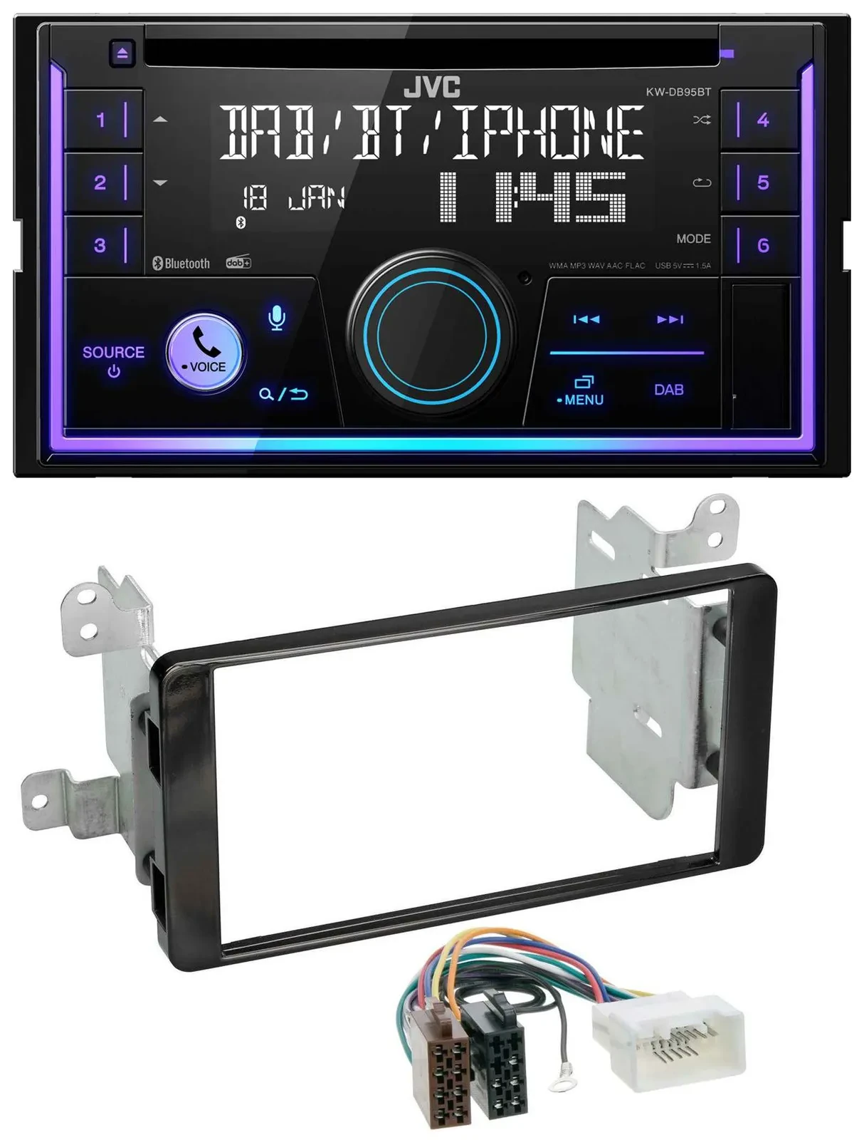 JVC MP3 USB 2DIN DAB Bluetooth CD Autoradio für Mitsubishi Outlander ab 2012