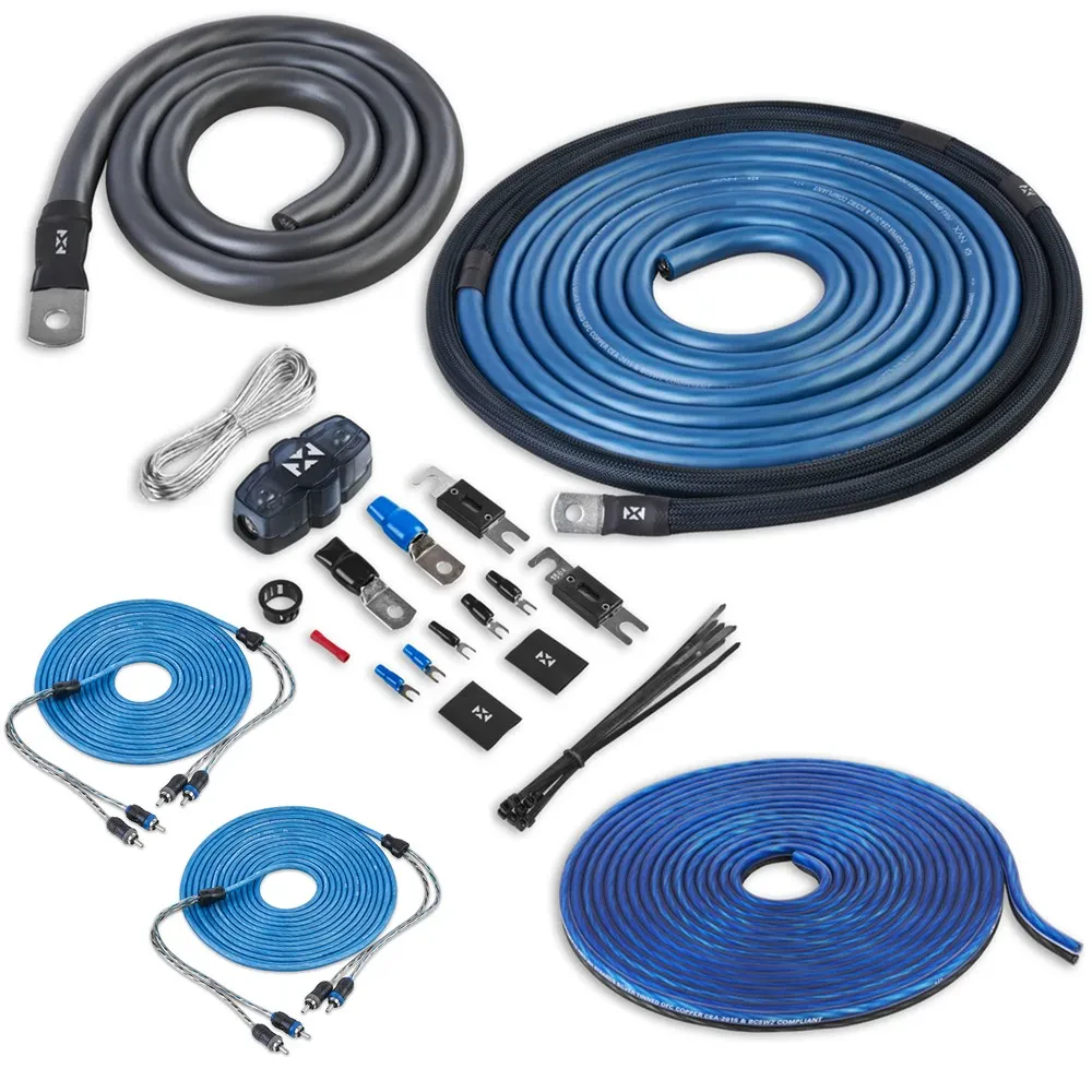NVX XKIT04 OFC 1/0‑Gauge 4‑Ch Amplifier Wiring Kit with RCA