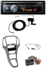 Pioneer Bluetooth DAB MP3 USB CD Autoradio für Opel Astra J ab 2009 Titan grau