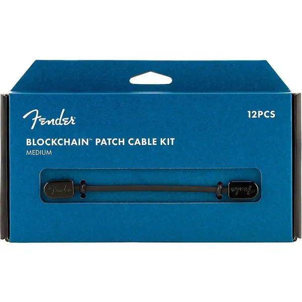 Патч-кабель инструментальный Fender Blockchain Patch Cable Kit Medium Black (12 штук)