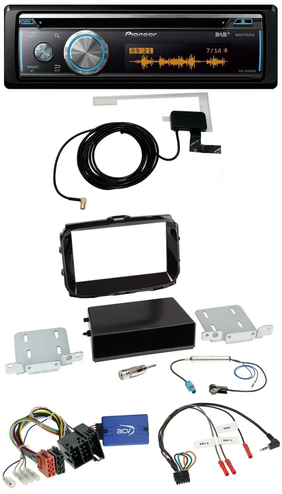 Pioneer Bluetooth DAB Lenkrad USB CD Autoradio für Alfa Romeo Giulietta 13-21 IS