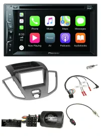 Pioneer Lenkrad USB DVD Bluetooth DAB 2DIN Autoradio für Ford Transit V363 2014-