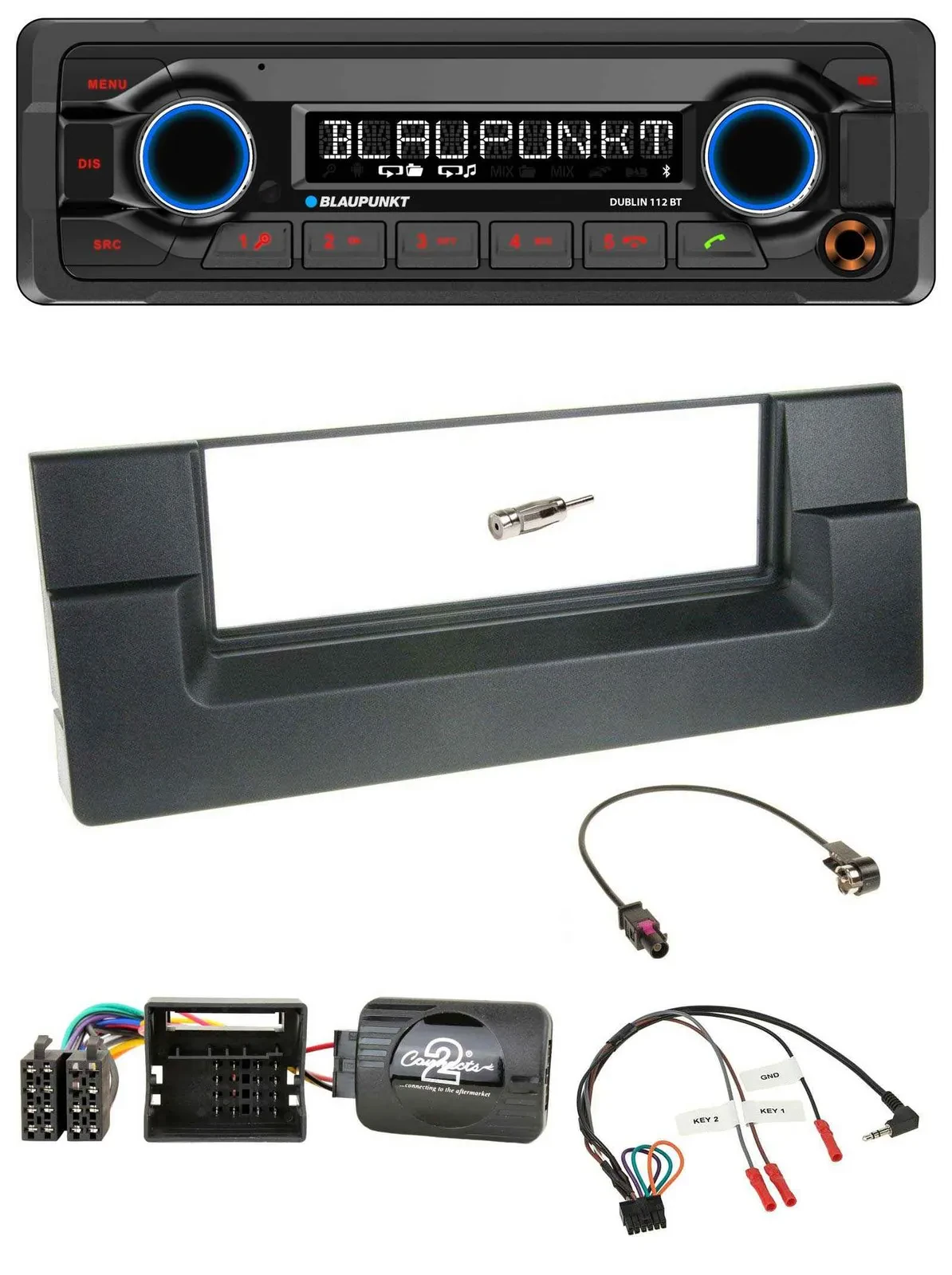 Blaupunkt MP3 Bluetooth USB Lenkrad Autoradio für BMW 5er E39 2001-2004 Quadlock