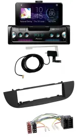 Pioneer DAB Bluetooth MP3 USB Autoradio für Fiat 500 (ab 2007) - schwarz