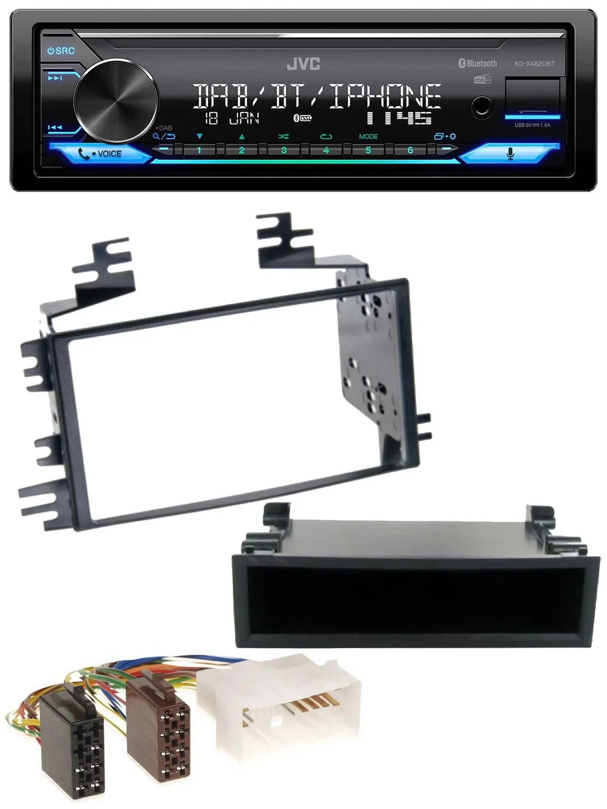 JVC Bluetooth DAB USB MP3 Autoradio für Kia Rio Hyundai Accent 2006-2011