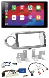 Автомагнитола для Toyota Yaris 2011–2014 Pioneer 2DIN USB DAB Bluetooth серебристая