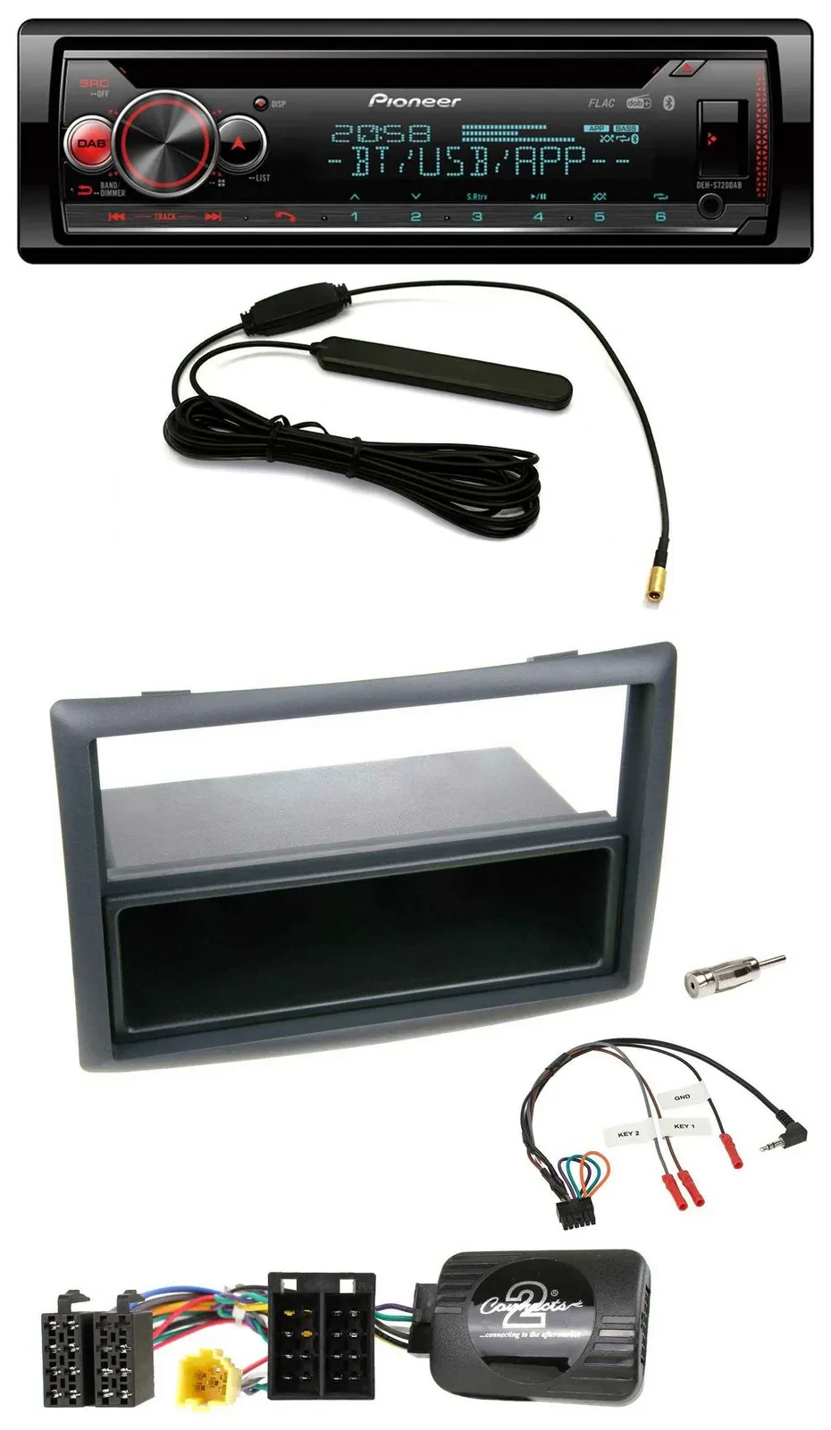 Автомагнитола Pioneer USB DAB Bluetooth CD для Renault Megane 2007–2008, чёрная
