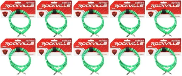 Коммутационный кабель Rockville RCTR103G Green 0.9 м (10 штук)