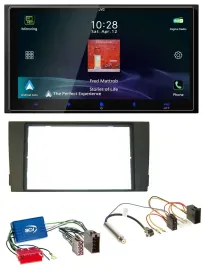 JVC USB Bluetooth 2DIN DAB MP3 Autoradio für Audi A6 C5 01-05 Aktivsystem Mini-I