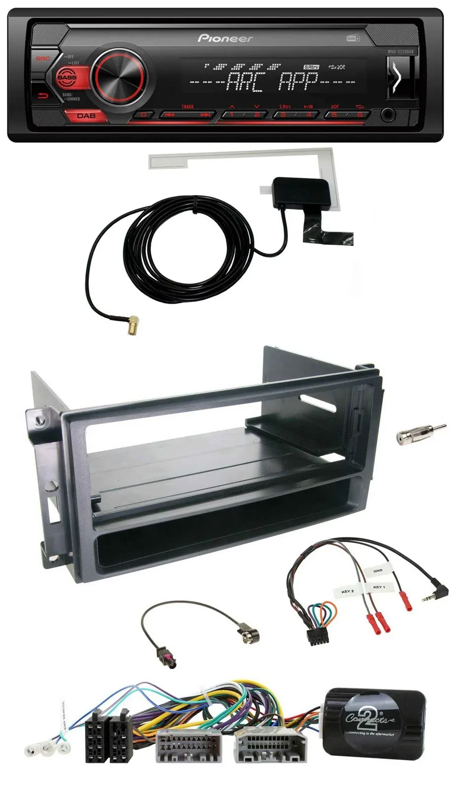 Pioneer 1DIN USB DAB MP3 Lenkrad Autoradio für Chrysler Dodge Jeep