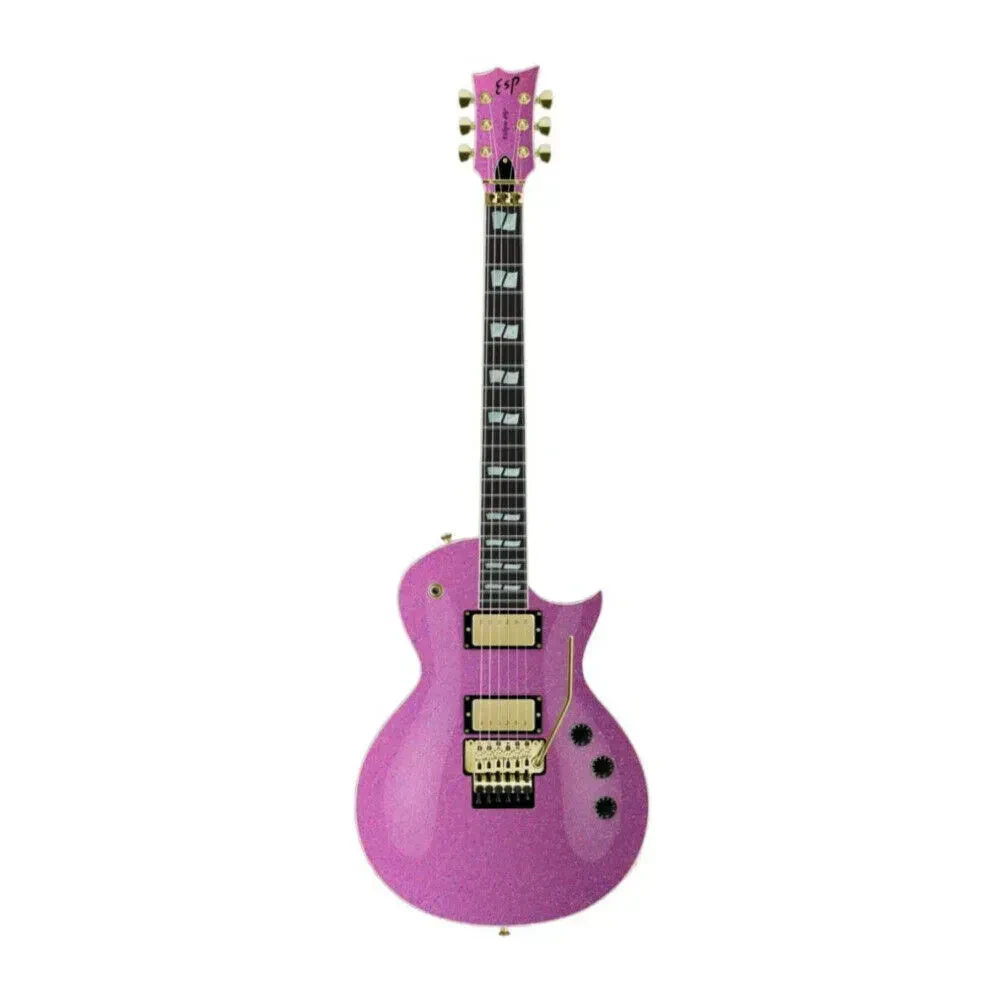 Электрогитара ESP Guitars and Basses USA Eclipse Floyd Rose, 6-струнная, праворукая, Disco Pink Sparkle