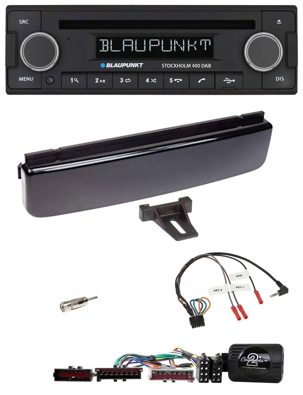Blaupunkt Lenkrad Bluetooth DAB CD USB Autoradio für Ford Mondeo Focus piano-sch