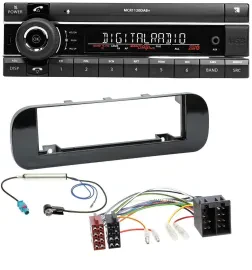 Kienzle Bluetooth MP3 USB DAB Autoradio für Fiat Panda (ab 2012) - glänzend