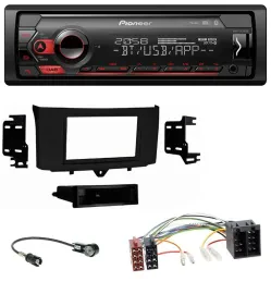 Pioneer MP3 USB DAB Bluetooth Autoradio für Smart ForTwo (2010-2015)