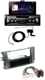 Автомагнитола для Toyota Auris 2007–2012 Pioneer DAB, Bluetooth, MP3, USB, антрацитово-серая