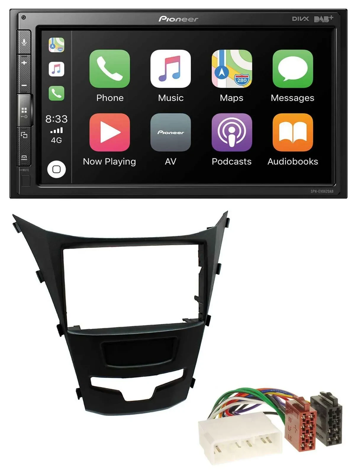 Автомагнитола Pioneer 2DIN, USB, MP3, DAB, Bluetooth для SsangYong Korando (с 2013)