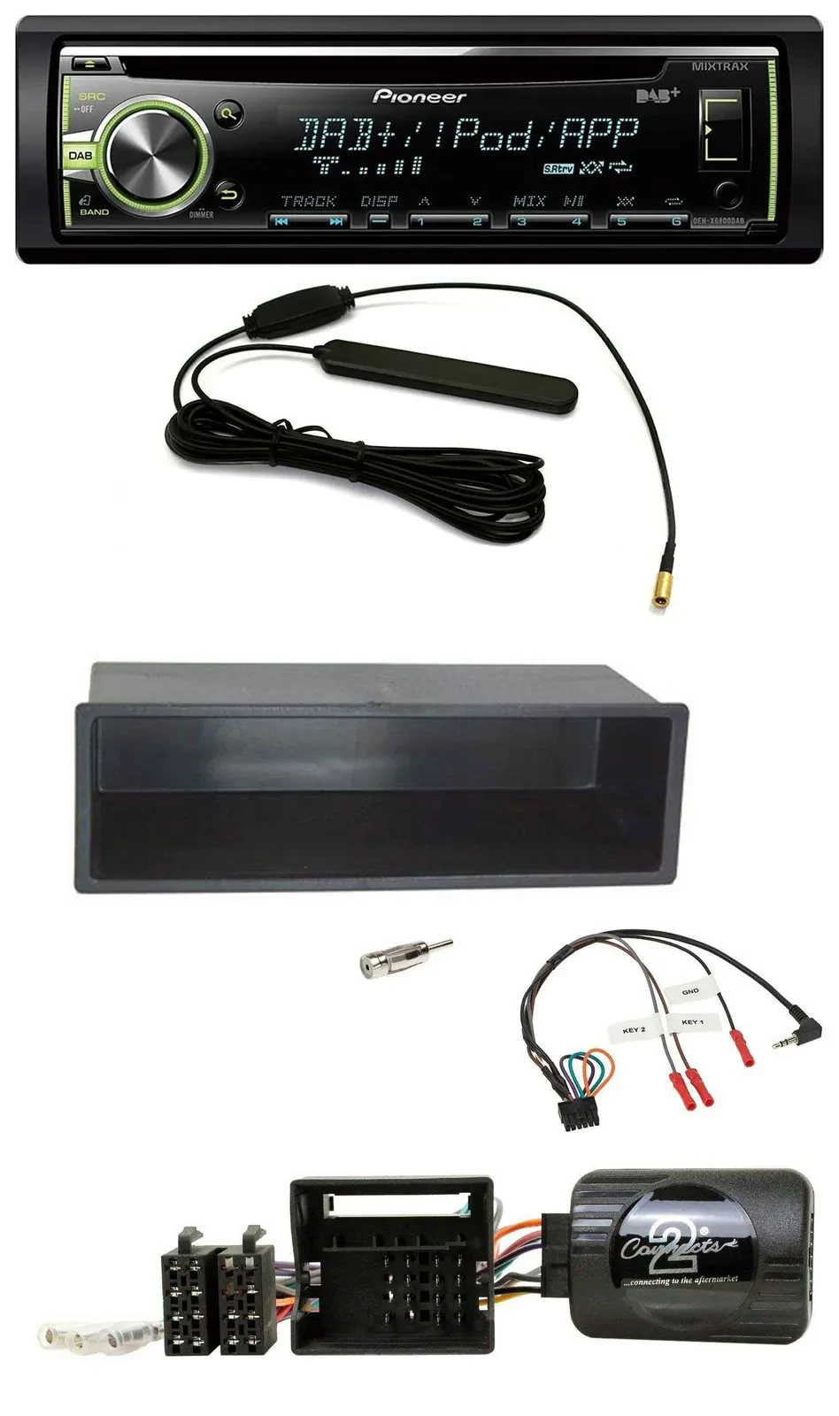 Pioneer MP3 USB CD DAB Lenkrad Autoradio für Citroen C2 2006-2010 C3 2006-2014