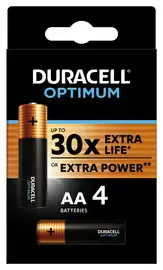 Элемент питания Duracell LR6-4BL Optimum AA (4 штуки)